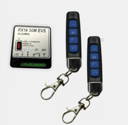 Sada 2x dálkový ovladač + přijímač RX1k EVS