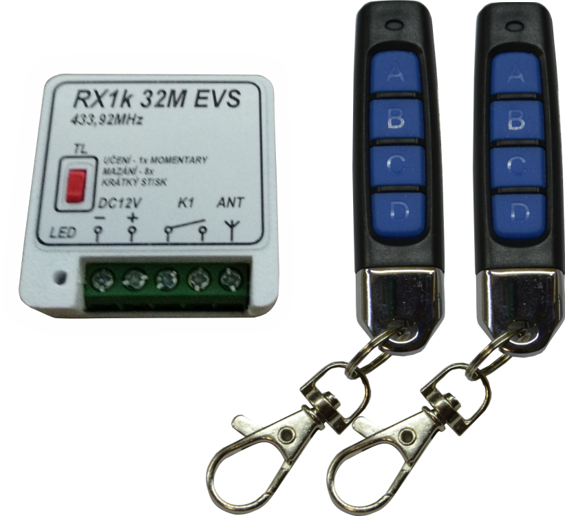 Sada 2x dálkový ovladač + přijímač RX1k EVS