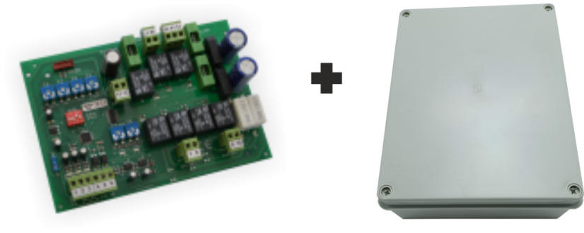 Řídící jednotka RJ 64 včetně krabice, trafa a průchodek