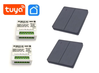 Bezdrátové ovládání světel - 2ks RX MULTI - 1k EVS WIFI -Tuya + 2ks ovladač TX2k EVS