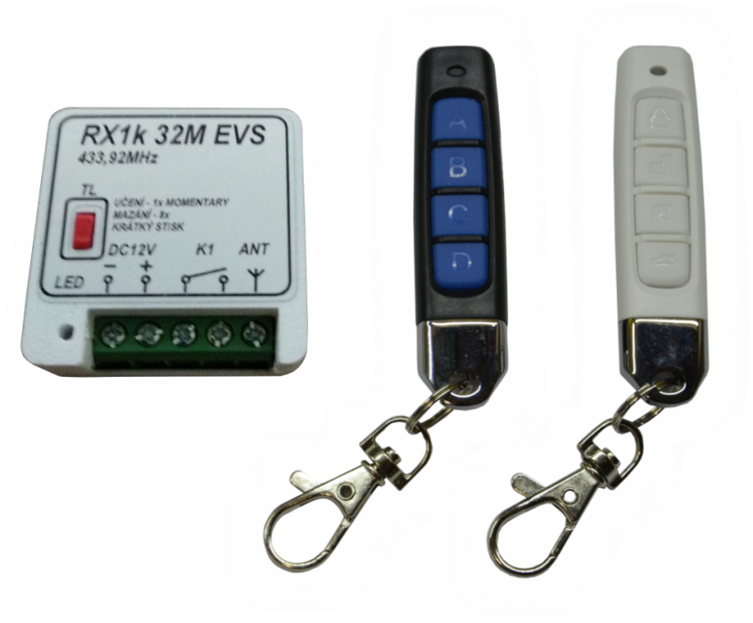 Sada 2x dálkový ovladač + přijímač RX1k EVS