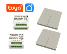 Bezdrátové ovládání světel - 2ks RX MULTI - 1k EVS WIFI -Tuya + 2ks ovladač TX2k EVS