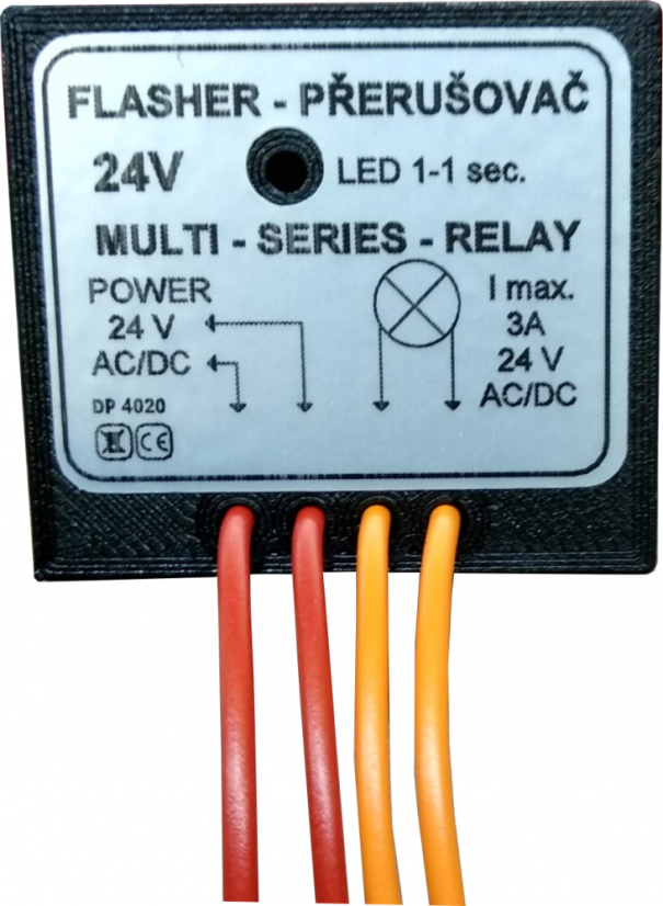 Přerušovač majáku - Napájení: 24V AC/DC