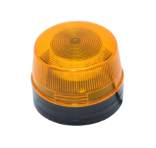 Výstražný maják LED oranžový s přerušovačem 12V DC