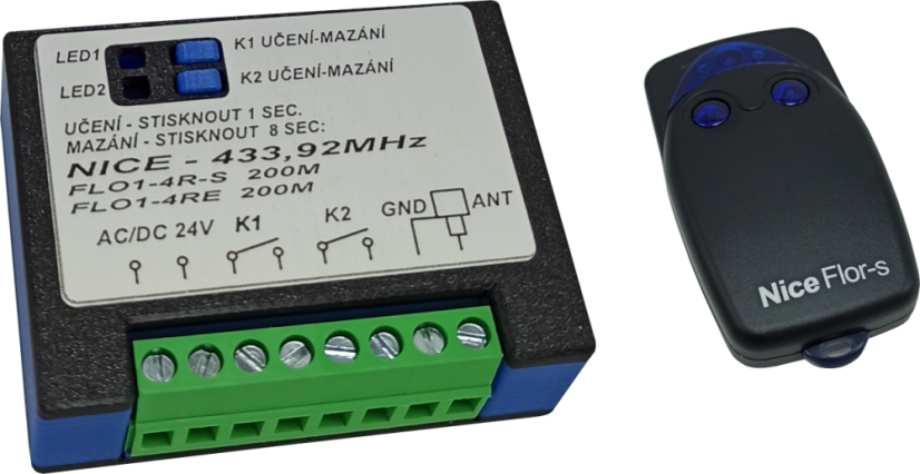 Sada přijímač RX2k NICE + 1x ovladač FLO2R-S