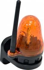 Maják výstražný LED s anténou 12V - 230V oranžový