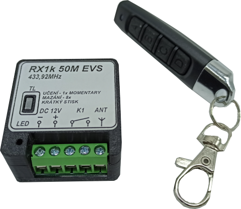 Sada 1x dálkový ovladač + přijímač RX1k EVS Sada 1x dálkový ovladač + přijímač RX1k EVS