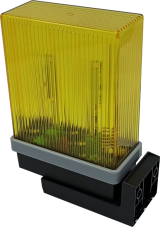 Maják výstražný žltý LED s anténou 12 - 230V