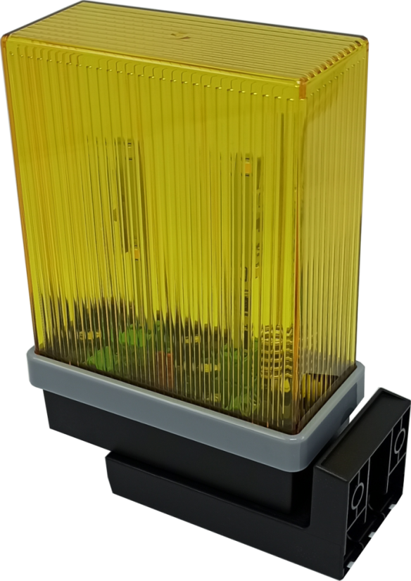 Maják výstražný žlutý LED s anténou 12 - 230V