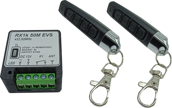 Sada 2x dálkový ovladač + přijímač RX1k EVS Sada 2x dálkový ovladač + přijímač RX1k EVS